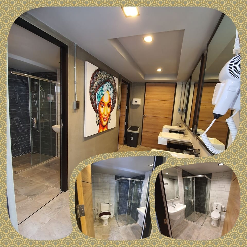 Female Dormitory With Shared Bathroom | Bathroom | Shower, towels, soap