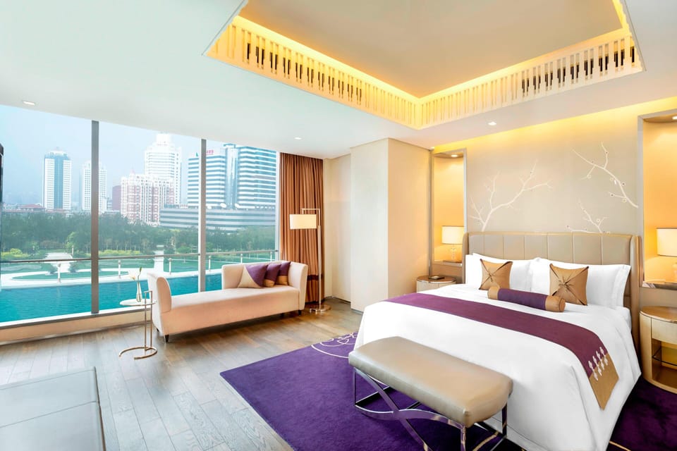 In-room safe, desk, laptop workspace, blackout drapes