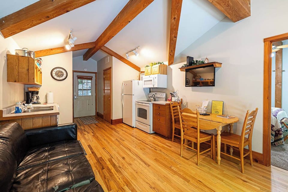 Living room with cable T.V. Wifi password is written in the welcome letter.