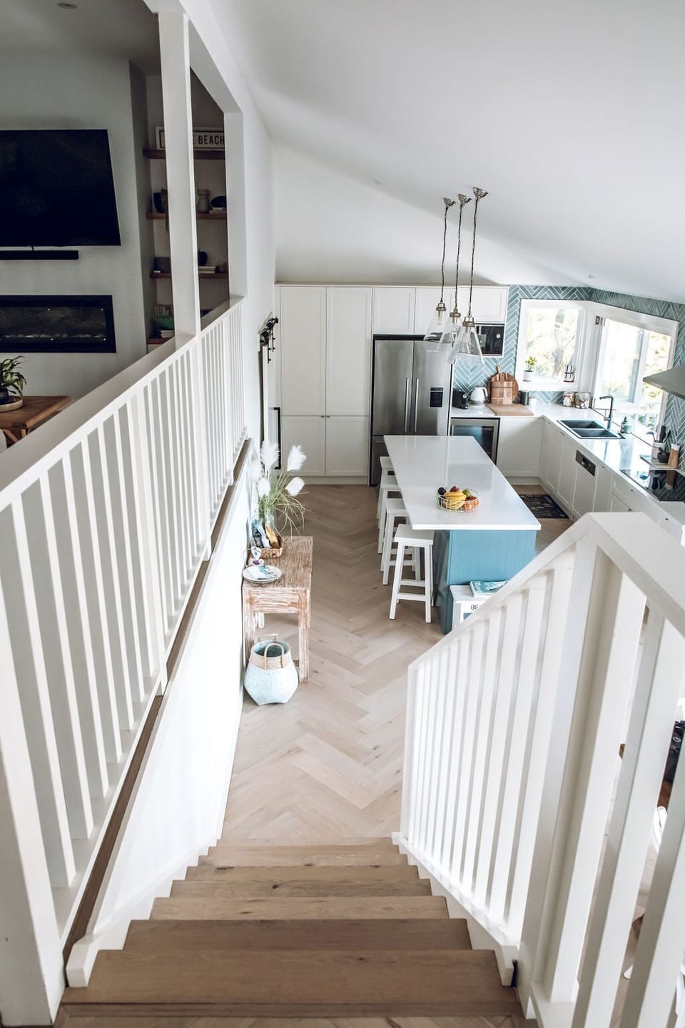 View from the lounge area to the kitchen