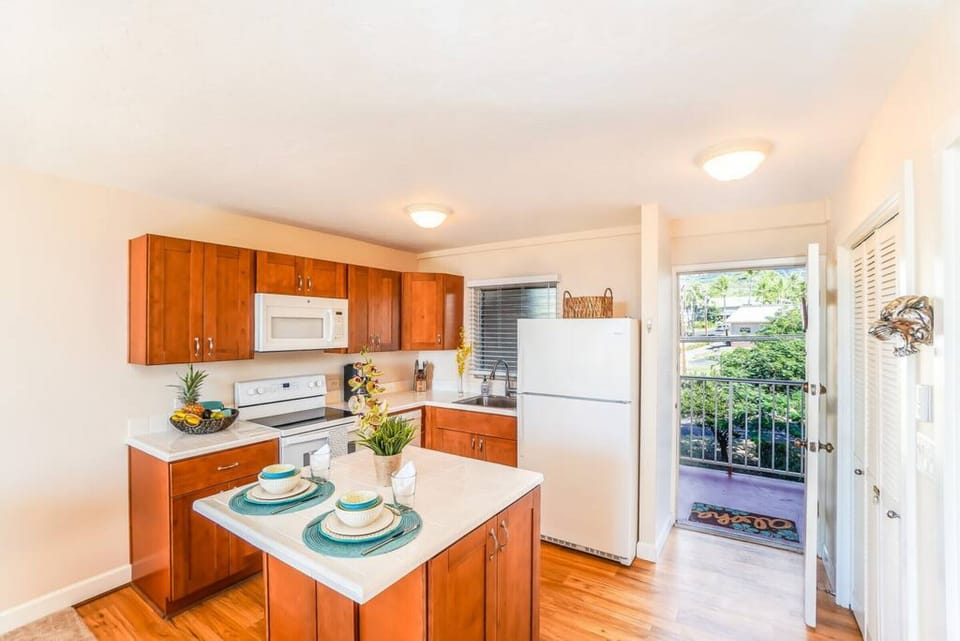 Kitchen Island has two bar stools for indoor dining (not shown in picture)