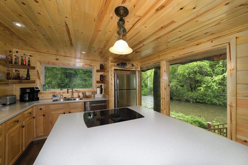 Amazing river views from the kitchen