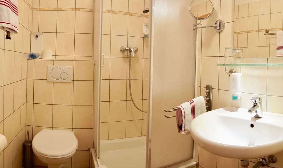 Free toiletries, hair dryer, slippers, towels