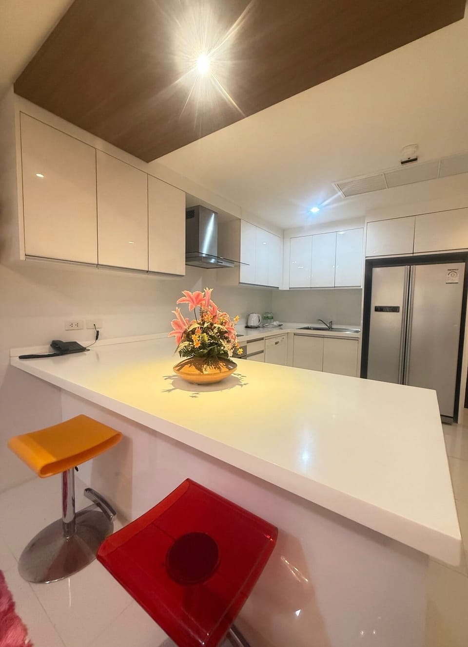 2 Bedroom Penthouse Pool Suite | Private kitchen | Full-size fridge, coffee/tea maker