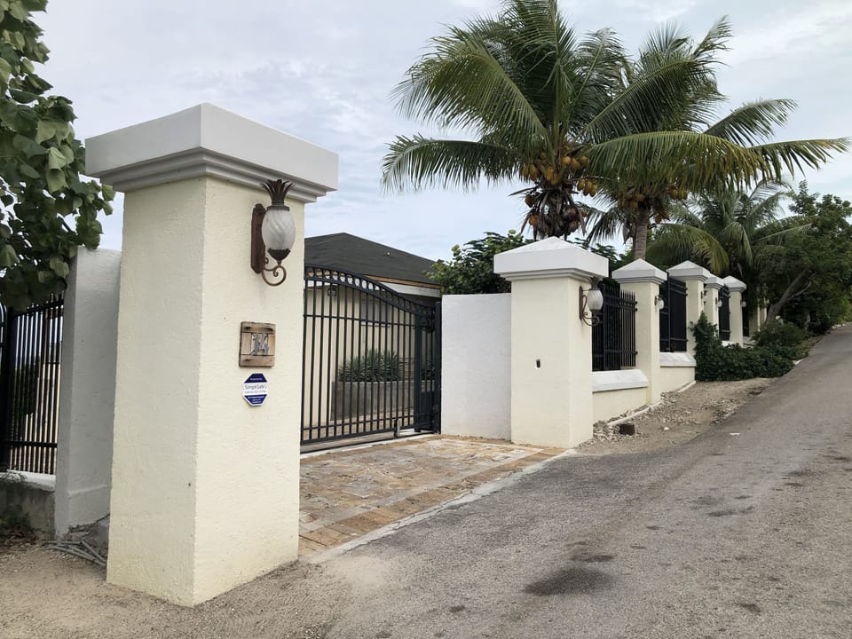 Gated entrance to property.