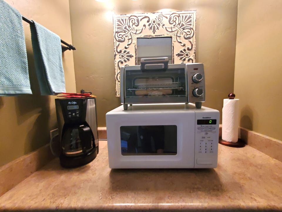 Toaster Oven,  Microwave, Coffee Maker