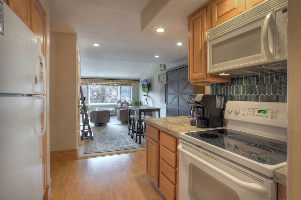 Full Kitchen with Large Fridge