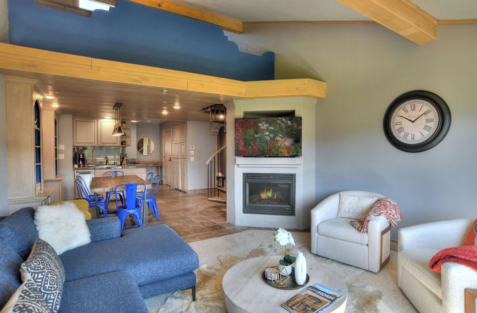 Comfortable Living Area With Fireplace