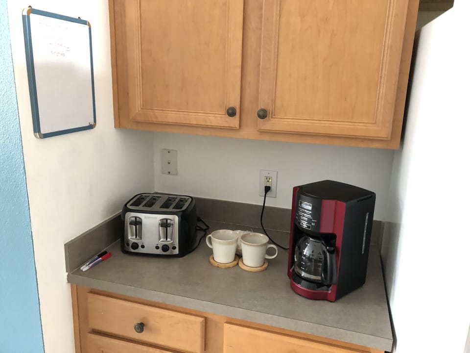 Enjoy a fresh cup of coffee and a slice of toast in the morning