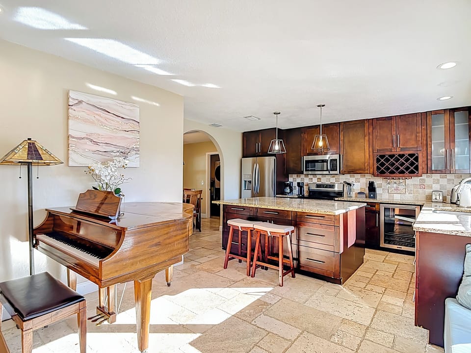 Living room and kitchen