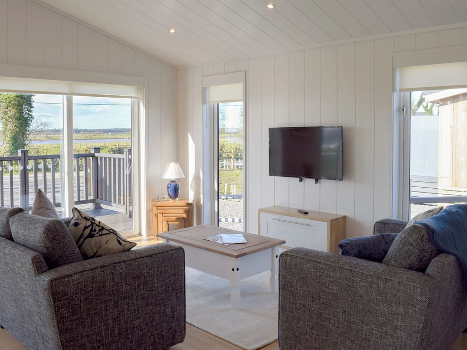 Delightful living area with wonderful views | Willow Lodge - Cree Valley Lodges, Creetown