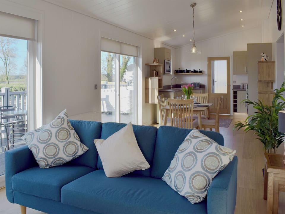 Well presented open plan living space | Cree Lodge - Cree Valley Lodges, Creetown