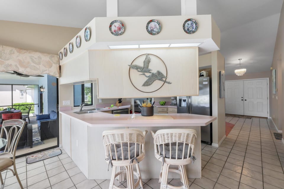 House, Multiple Beds (Quiet waterfront home with pool, dock) | Interior