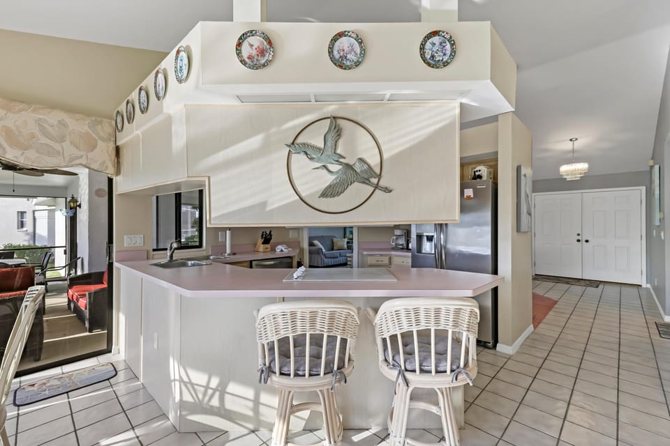 House, Multiple Beds (Quiet waterfront home with pool, dock) | Interior