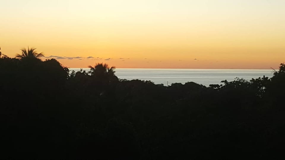 View of sunset from back private Balcony