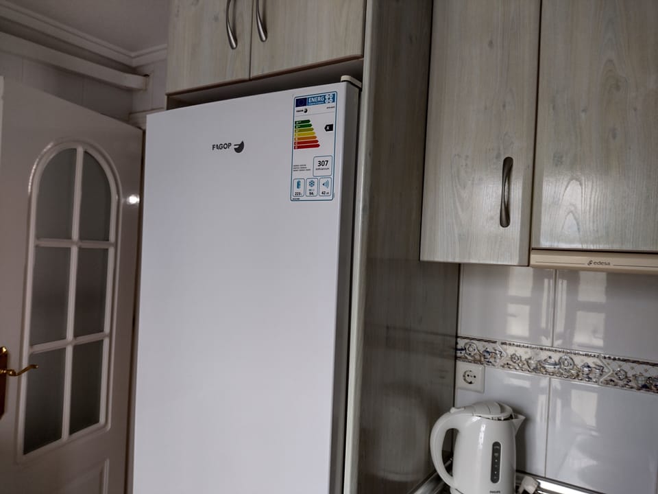 Large, new fridge freezer.