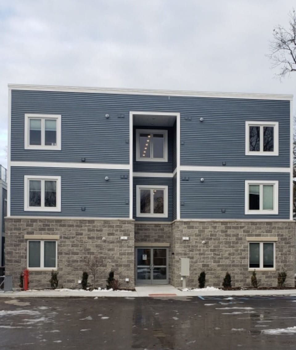 Back of complex, unit is on 1st floor (no stairs to climb) to the left. 