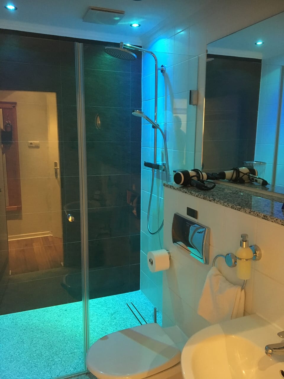 Basic Double Room | Bathroom | Shower, rainfall showerhead, hair dryer, towels