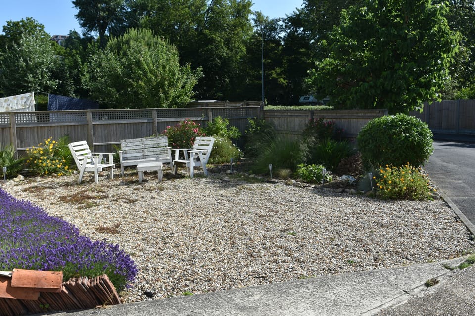 The front garden - second car can park on the gravel