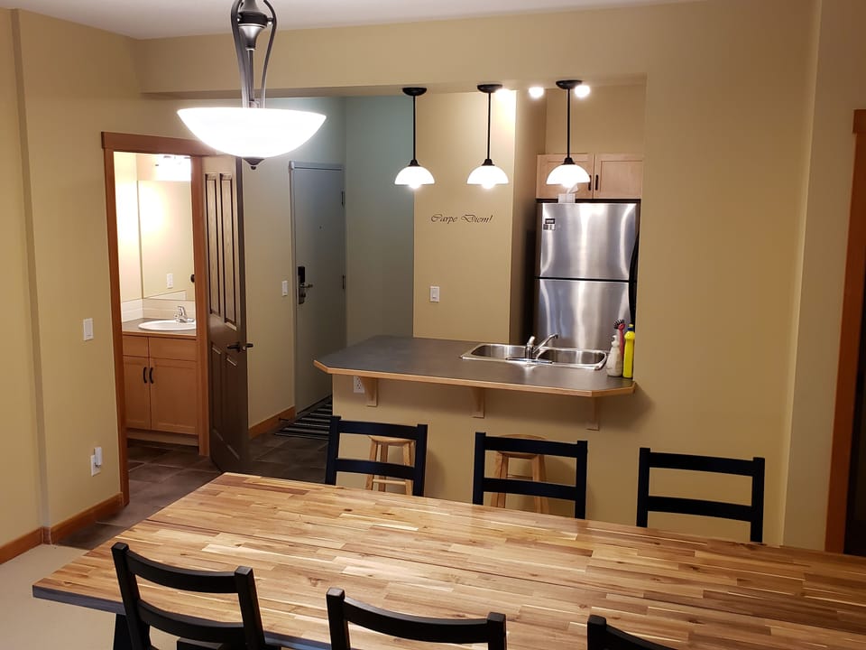On the left is the main floor half bathroom