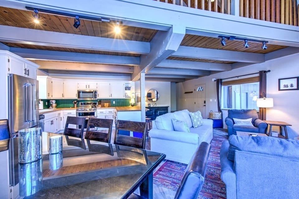 downstairs