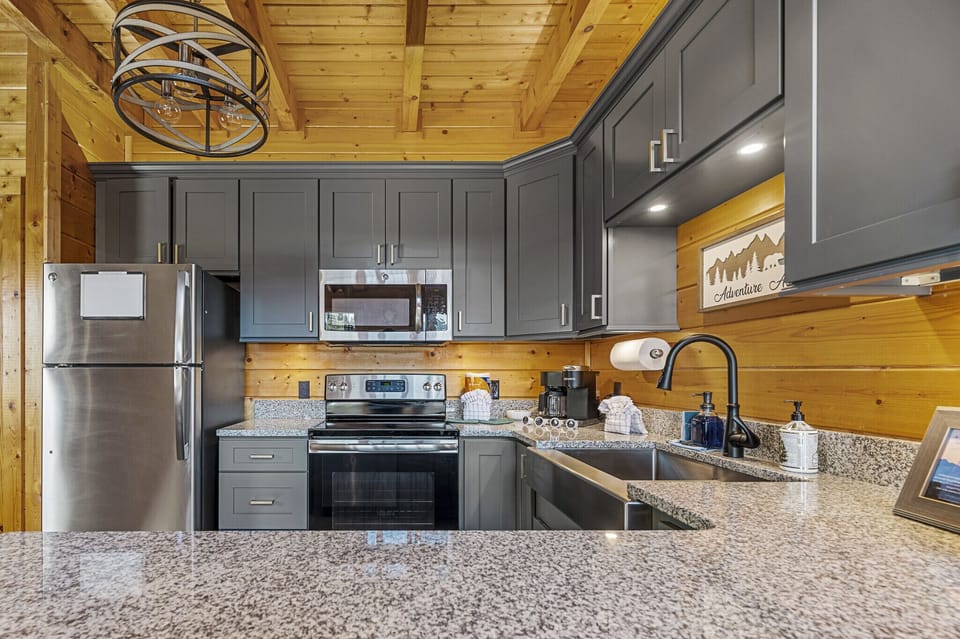 Plenty of counter space for cooking family meals.