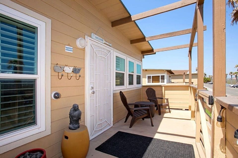 Front door faces the estuary 