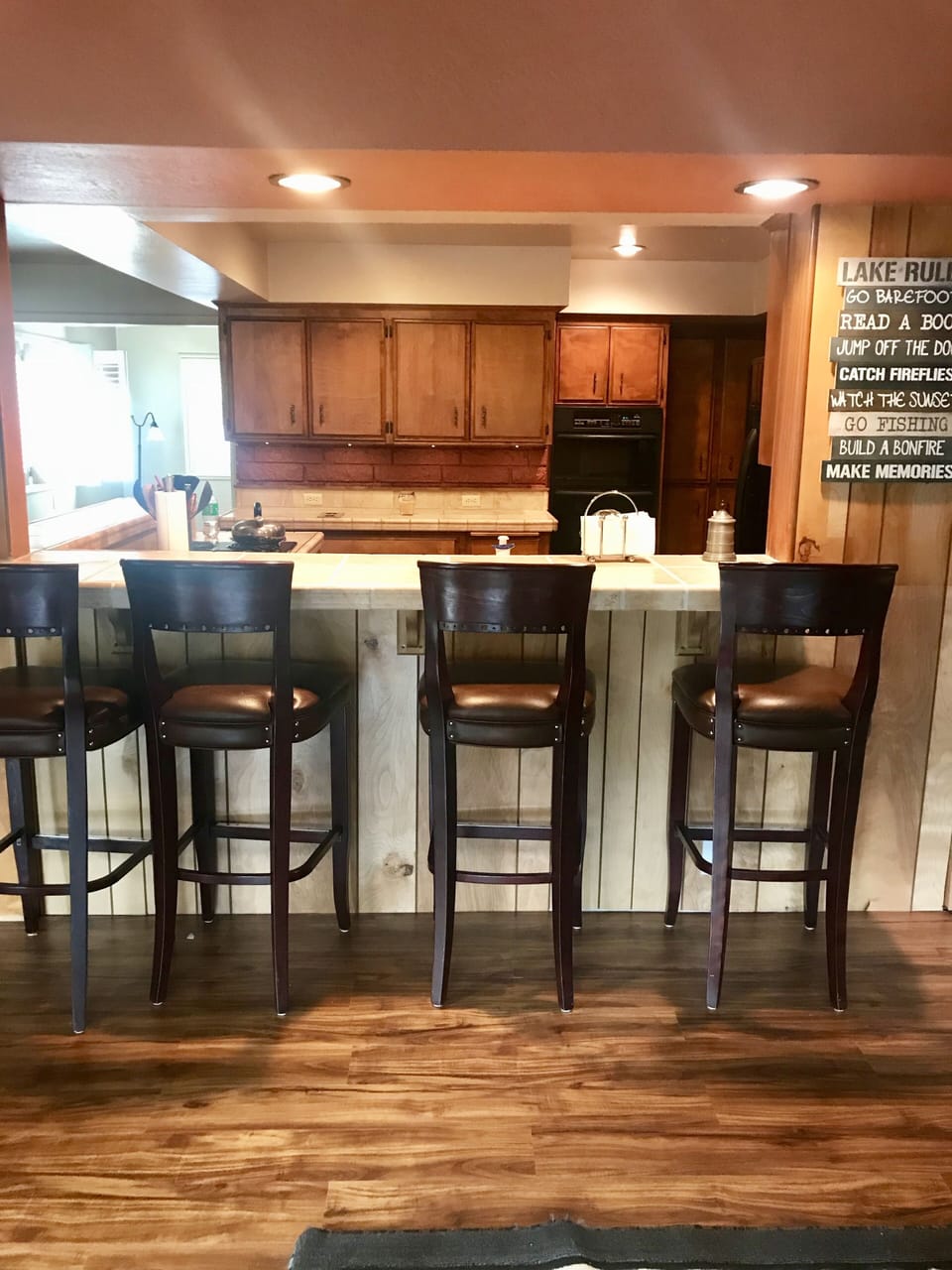 Additional barstools  seating for 4