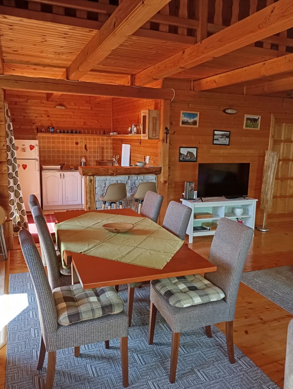 Family Chalet | Private kitchen | Coffee/tea maker, fridge, electric kettle, toaster