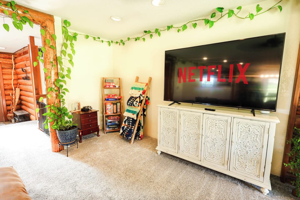 Enjoy large variety of board games, cards, and cozy throw blankets.