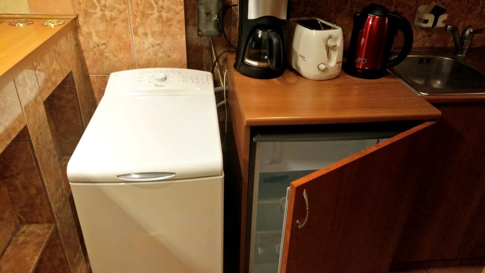 Washing machine and Fridge.