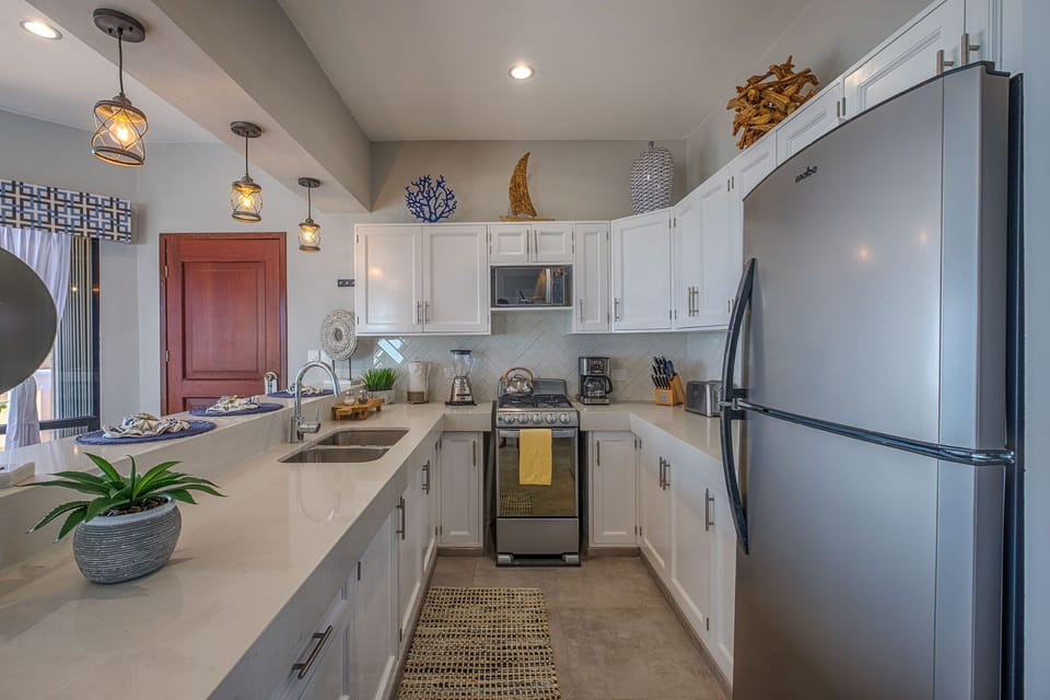 Updated, fully equipped kitchen.