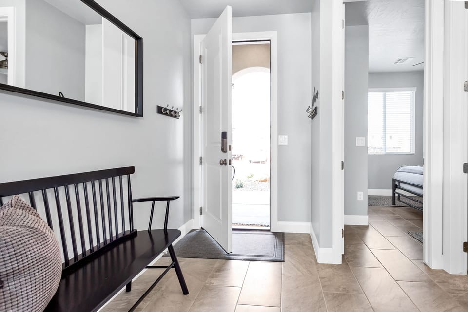 Inviting front entryway - tile throughout the main level
