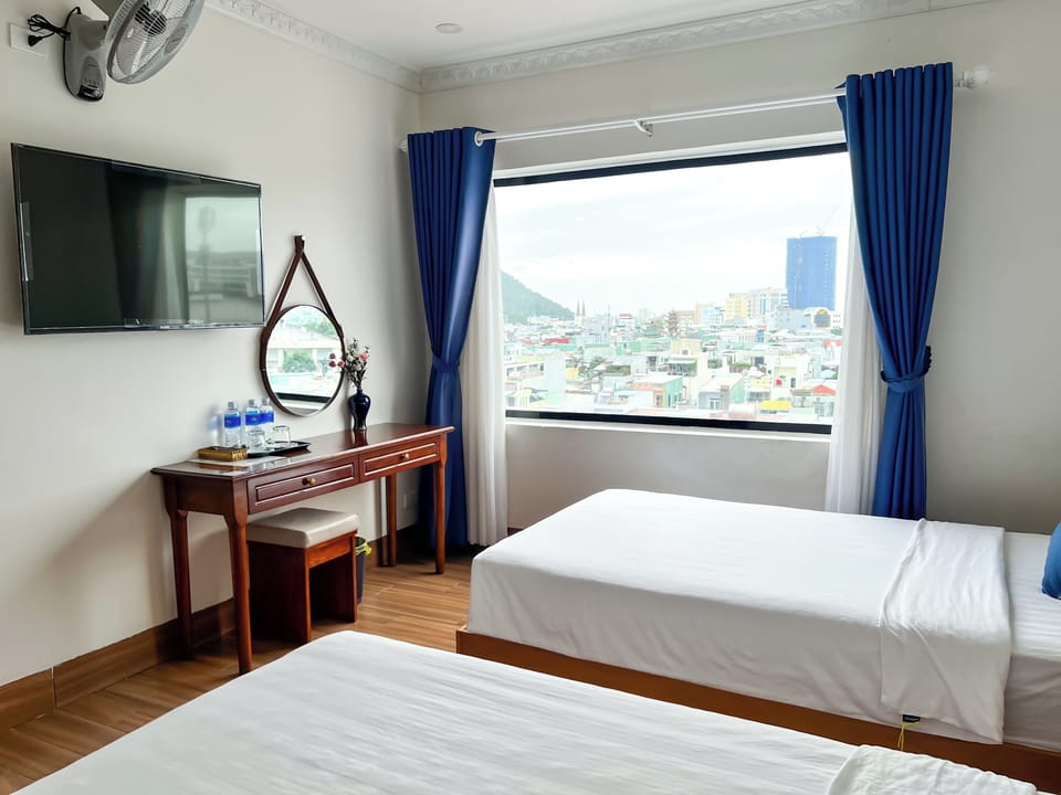 Triple Room | Premium bedding, memory foam beds, desk, laptop workspace