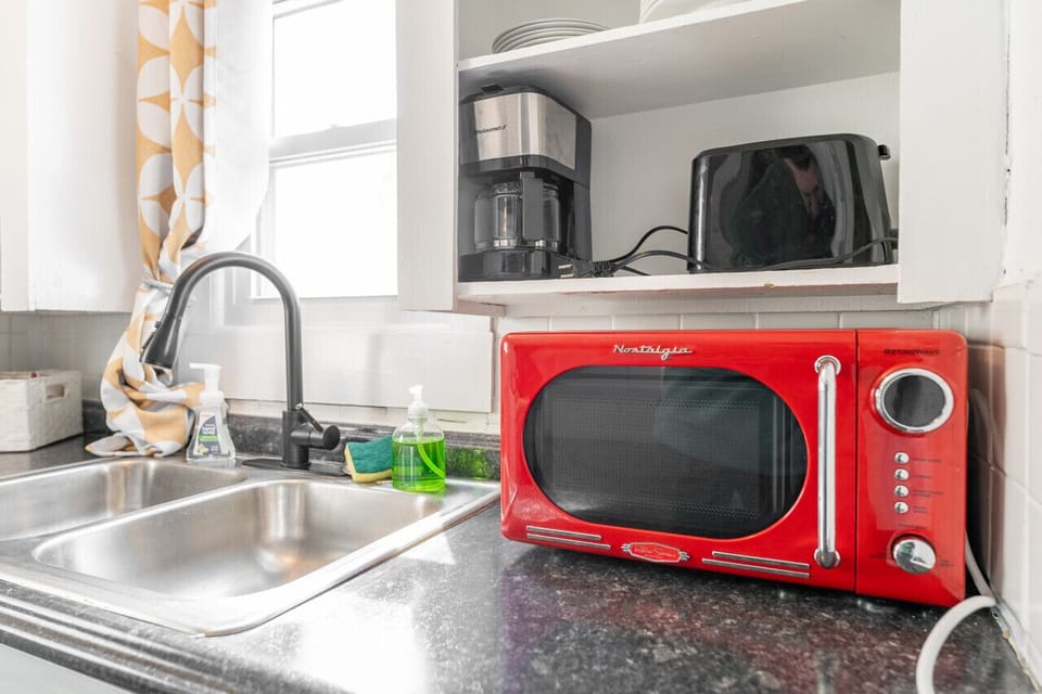 First Floor | Kitchenette supplied with microwabe, coffeemaker and toaster