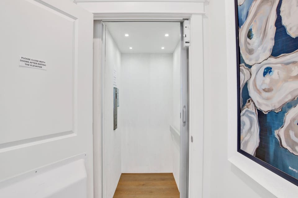 Private elevator takes you to every floor