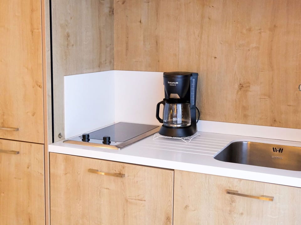 Kitchen Sink, Cabinetry, Countertop, Kitchen Appliance, Tap, Tableware, Kitchen, Home Appliance, Kitchen Stove, Wood