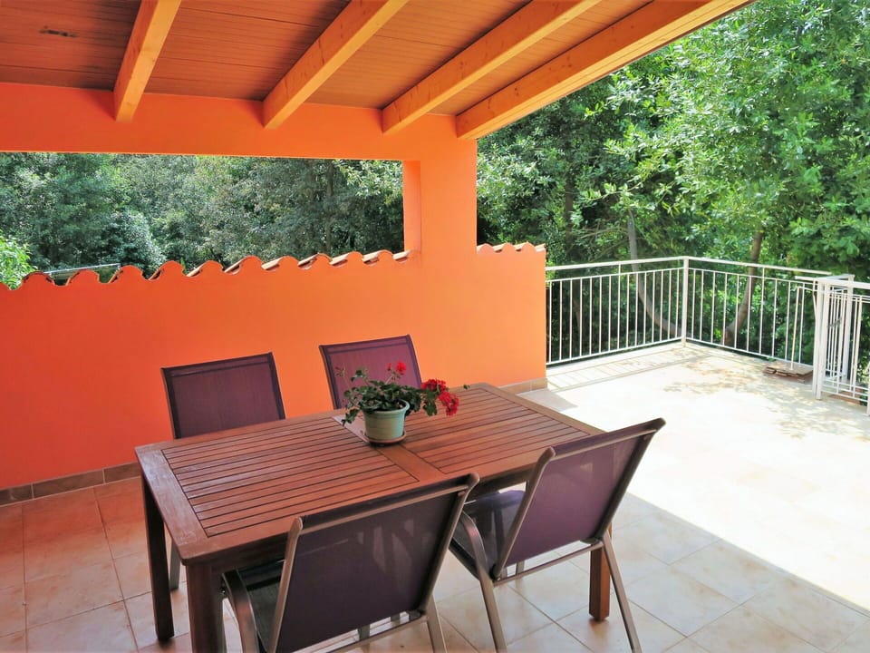 Furniture, Table, Property, Plant, Wood, Porch, Building, Tree, Interior Design, Shade