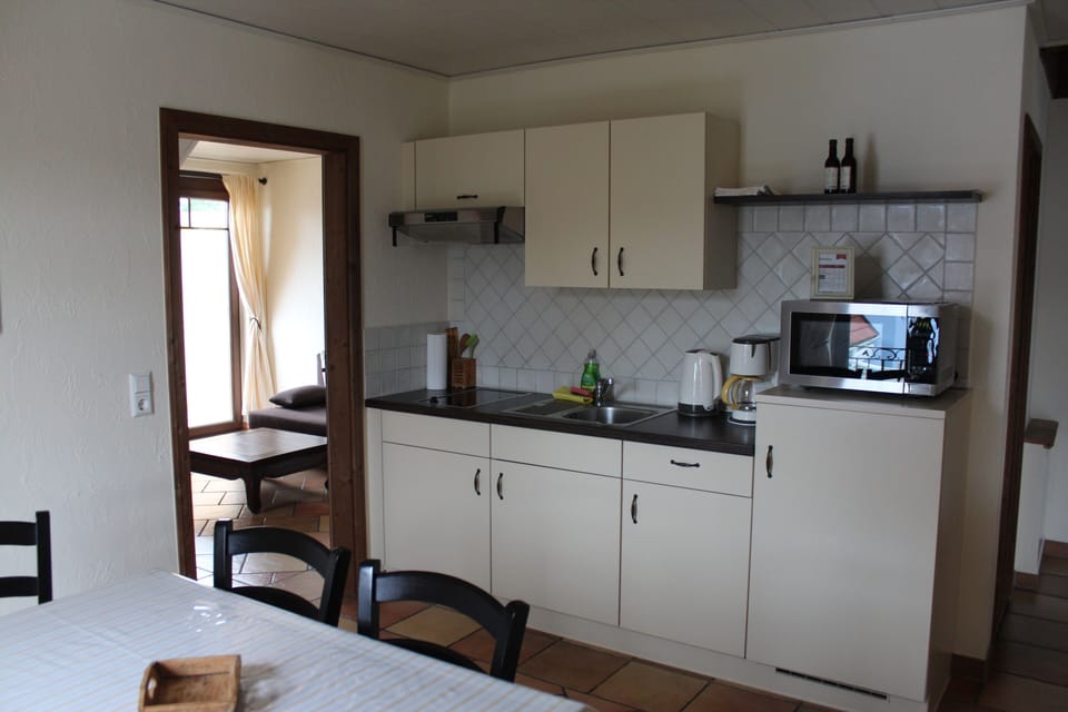 Standard Apartment, 2 Bedrooms, Balcony | Private kitchen | Full-size fridge, microwave, stovetop, coffee/tea maker