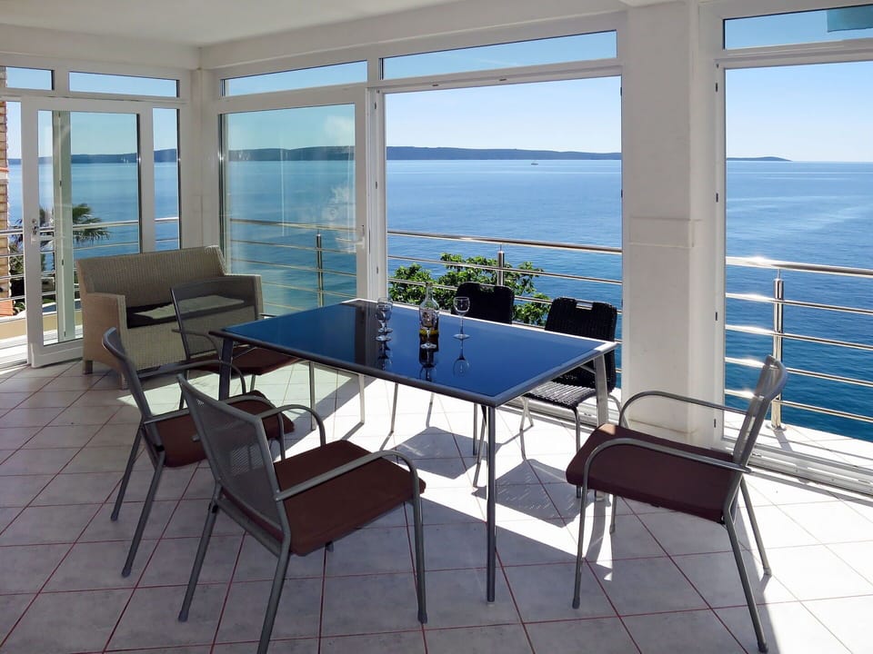 Water, Sky, Furniture, Table, Window, Chair, Building, Door, Blue, Shade