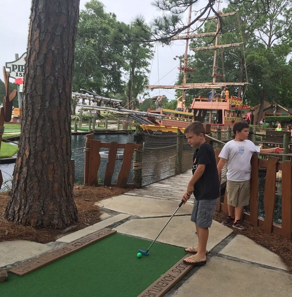 Take the crew and join the adventure at Pirate's Island Adventure Golf