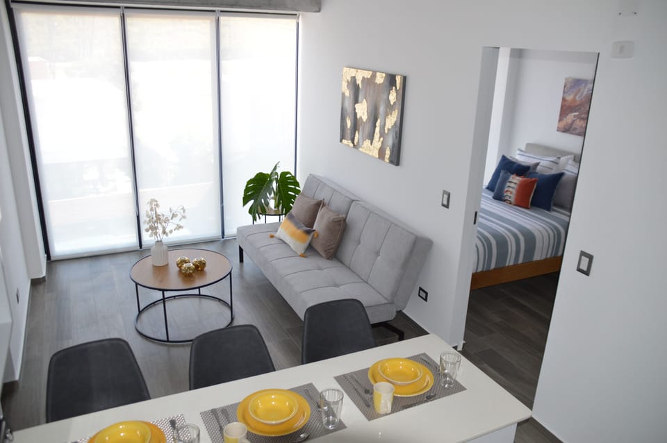 Living room and kitchen 