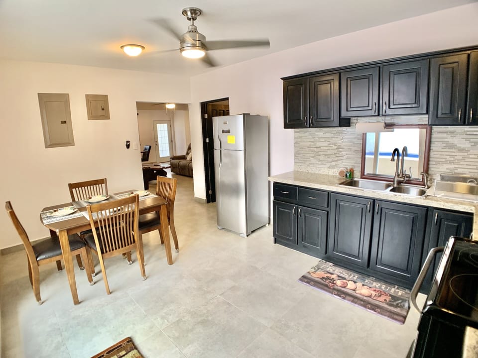 kitchen and dining