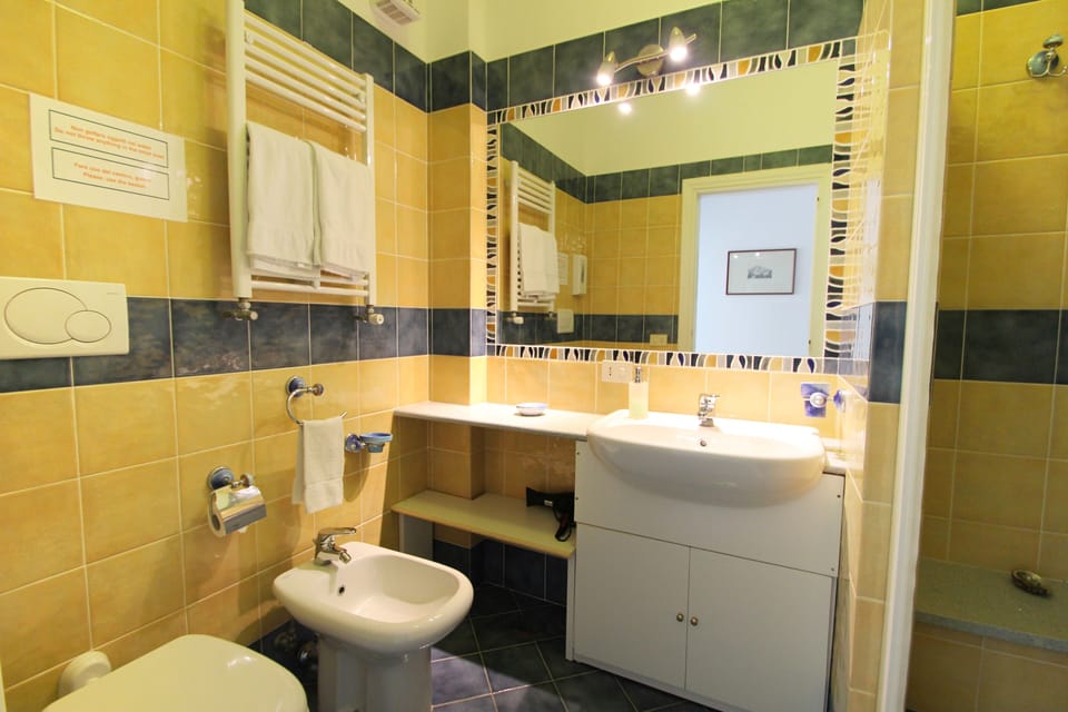 Comfort Double Room | Bathroom | Shower, free toiletries, hair dryer, bidet