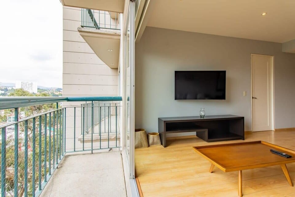 Balcony with panoramic views