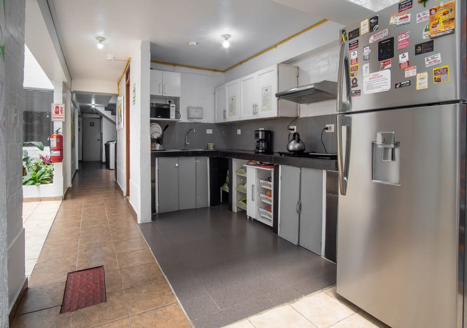 Shared fridge, microwave