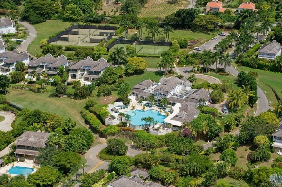 Aerial view of the Clubhouse set in 50 acres.