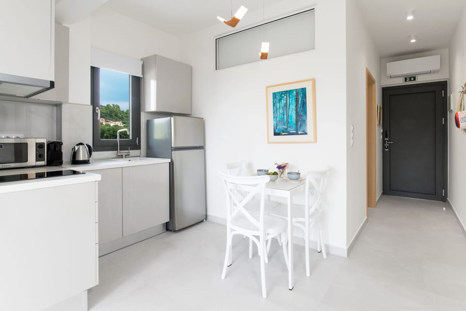Executive Apartment, 2 Bedrooms | Private kitchen | Fridge, microwave, stovetop, espresso maker