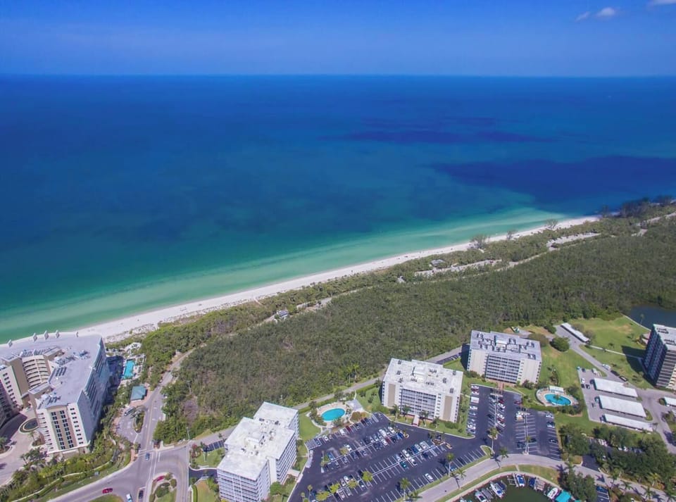 An Aerial View of the Vanderbilt Towers Complex and Delnor-Wiggins Pass State Park