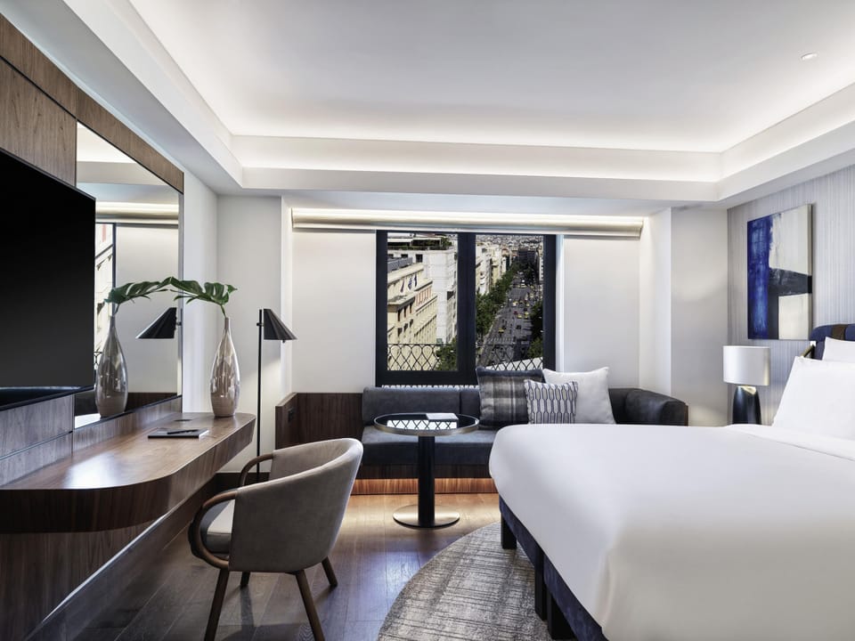 Premium bedding, down comforters, Select Comfort beds, minibar